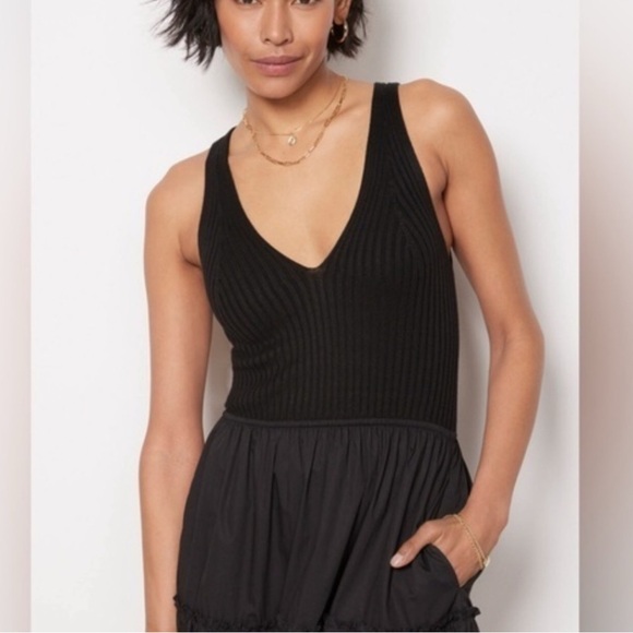 Evereve Arya Mixed Media Dress Size: Large - Picture 3 of 13